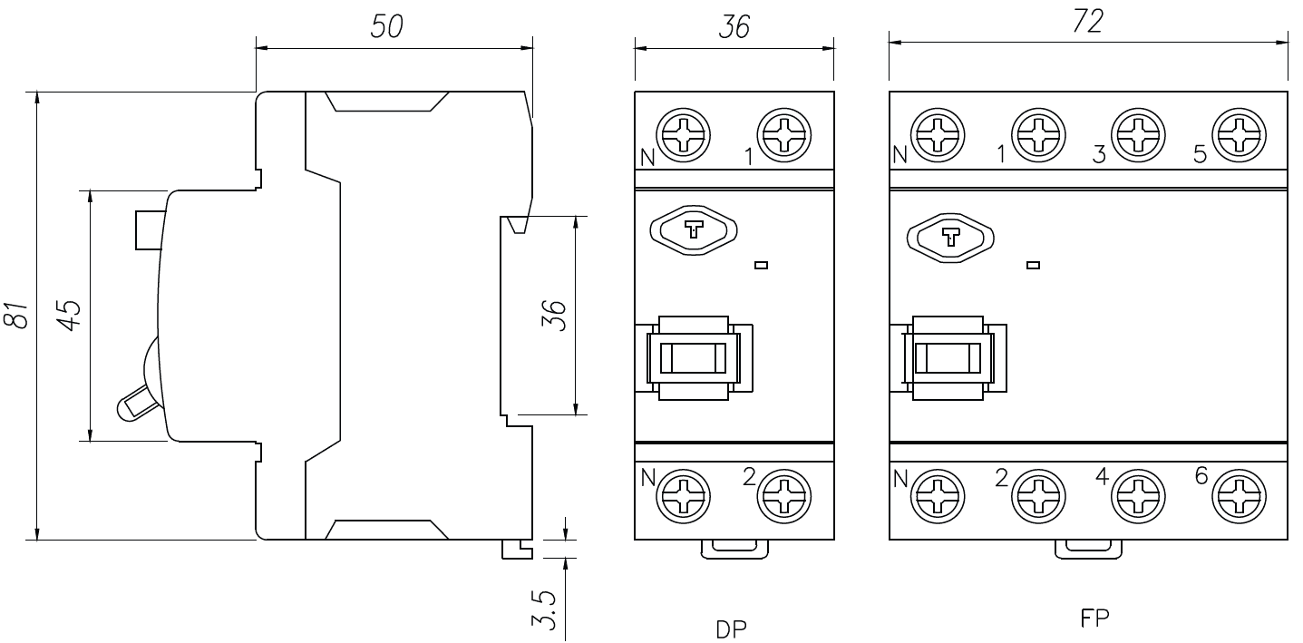 Residual Current Circuit Breakers (RCCB) blueprint